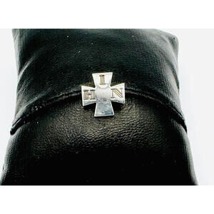 Vintage rare 1886 Seal sterling silver (IHN) fraternal order Maltese cross pin.